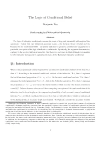 The Logic of Conditional Belief