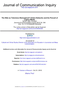 The Web As Television Reimagined?