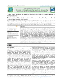 Value Chain Analysis of Sunflower in Coastal Areas of Amtali Upazila Of
