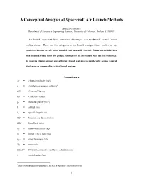 A Conceptual Analysis of Spacecraft Air Launch Methods