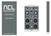 Audio Interface User's Manual
