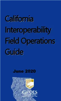 California Interoperability Field Operations Guide (FOG)