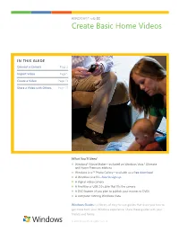 Create Basic Home Videos