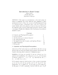 Introduction to Braid Groups Joshua Lieber VIGRE REU 2011 University of Chicago