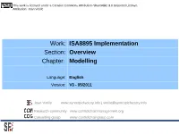 ISA-88 Snapshot ■ ISA-95 Snapshot ■ IIPS Lifecycle ■ CCM Modelling Framework ■ ISA-88/95 Based Models and Objects ■ ISA-88/95 in Production Lifecycles ■ Methodology