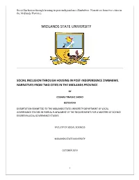 SHOKO C. T SI Thesis Submitted Draft 2019.Pdf