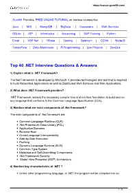Top 40 .NET Interview Questions & Answers