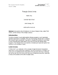 Triangle Circle Limits
