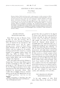 (1935–2004) BEFORE APPLIED BEHAVIOR ANALYSIS Mont Wolf
