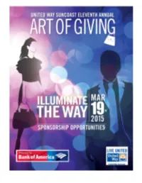 2015 United Way Suncoast Art of Giving Sponsorship Commitment Form