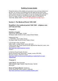 Building Access Details
