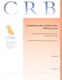 Gambling in the Golden State 1998 Forward
