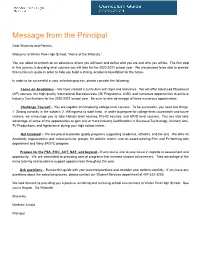 Message from the Principal