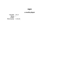 Mpv a Media Player
