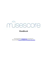 Musescore 2.0 Handbook