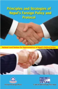Principles and Strategies of Nepal's Foreign Policy and Protocol