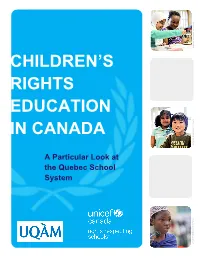Rights Respecting Schools (RRS) Programme Is Certainly the Most Complete Programme
