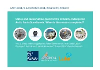 Status and Conservation Goals for the Critically Endangered Arctic Fox in Scandinavia