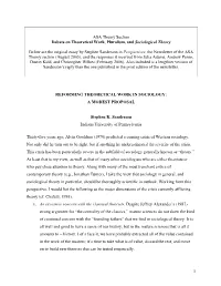 Theoretical Pluralism and Sociological Theory
