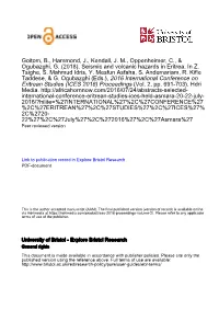 (2018). Seismic and Volcanic Hazards in Eritrea. in Z