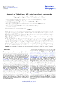 Analysis of 70 Ophiuchi AB Including Seismic Constraints