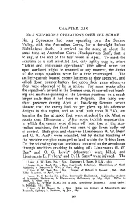 CHAPTER XIX No. 3 SQUADRON's OPERATIONS OVER the SOMME No