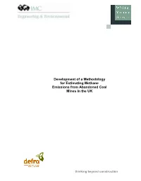 Development of a Methodology for Estimating Methane Emissions from Abandoned Coal Mines in the UK