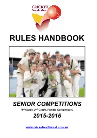 Rules Handbook