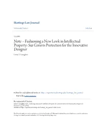 Sui Generis Protection for the Innovative Designer Linna T