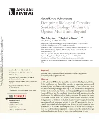 Synthetic Biology Within the Operon Model and Beyond