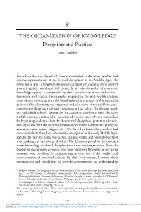 THE ORGANIZATION of KNOWLEDGE Disciplines and Practices Joan Cadden