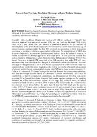 Towards Lens Free Super-Resolution Microscopy at Large Working Distances