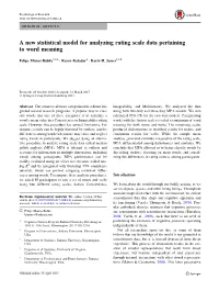 A New Statistical Model for Analyzing Rating Scale Data Pertaining to Word Meaning