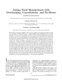 Airline Yield Management with Overbooking, Cancellations, and No-Shows