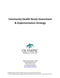 Community Health Needs Assessment & Implementation Strategy
