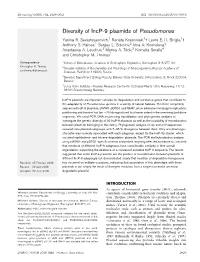 Diversity of Incp-9 Plasmids of Pseudomonas