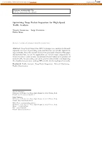 Optimizing Deep Packet Inspection for High-Speed Traffic Analysis