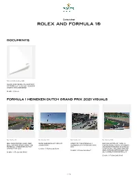 Rolex and F Olex and Formula 1® Ormula 1®