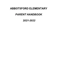 Abbotsford Elementary Parent Handbook 2021-2022