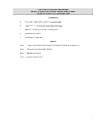 CLEAN DEVELOPMENT MECHANISM PROJECT DESIGN DOCUMENT FORM (CDM-SSC-PDD) Version 03 - in Effect As Of: 22 December 2006