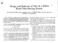 Design and Behavior of TSS/ 8: a PDP-8 Based Time-Sharing System