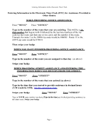 Entering Information in the Electronic Time Clock