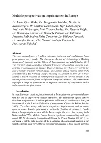 Multiple Perspectives on Imprisonment in Europe