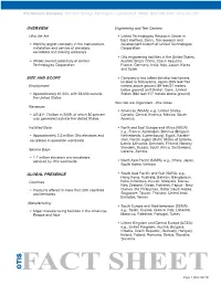OVERVIEW Who We Are • World's Largest Company in the Manufacture