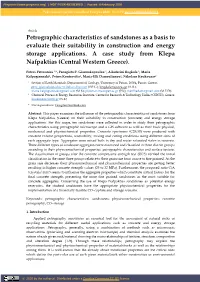 Petrographic Characteristics of Sandstones As a Basis to Evaluate Their Suitability in Construction and Energy Storage Applications