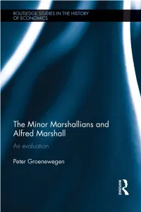 The Minor Marshallians and Alfred Marshall