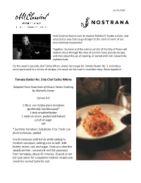 Tomato Butter No. 3 by Chef Cathy Whims
