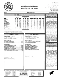 2008-09 Men's Basketball Report.Qxd