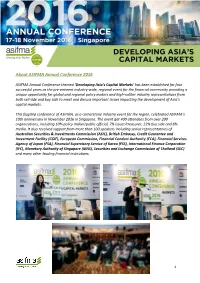 About ASIFMA Annual Conference 2016
