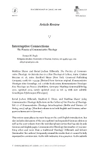 Article Review Interruptive Connections